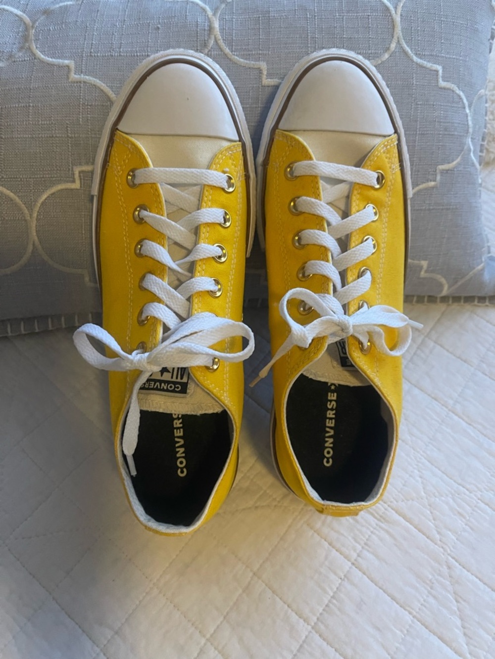 Converse Yellow Low Top Canvas Sneakers